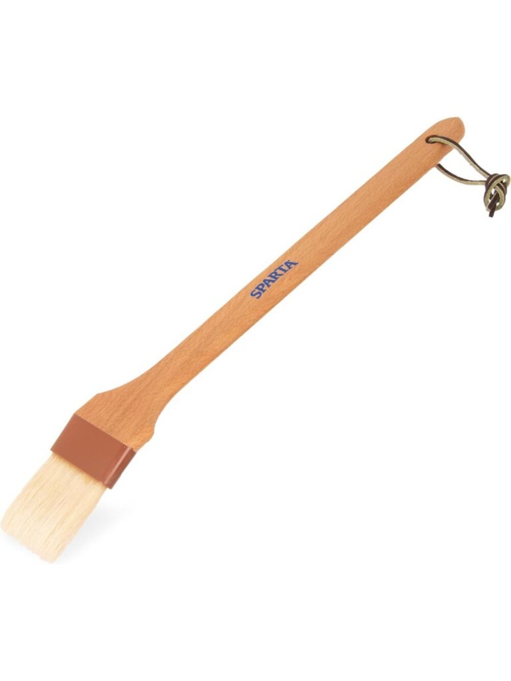 Angled Nylon Pastry Brush for Baking - Boar Bristle, Hardwood Handle, 2in